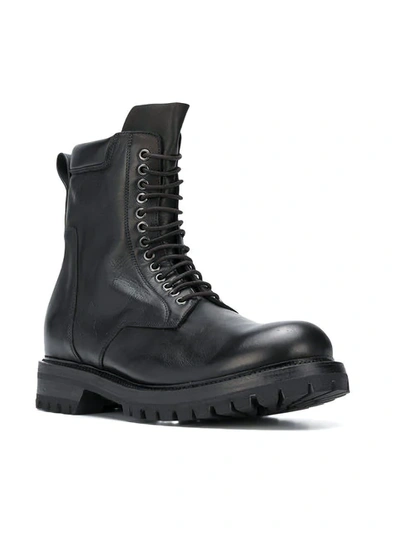 Shop Rick Owens Low Army Boots In Black