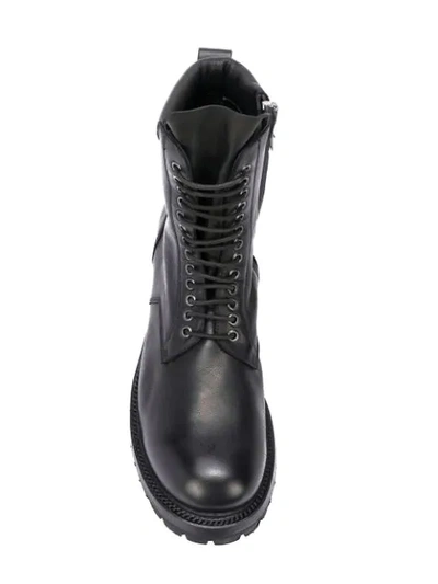 Shop Rick Owens Low Army Boots In Black