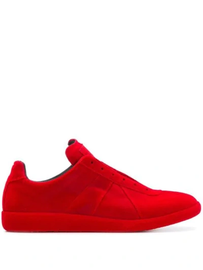 Shop Maison Margiela Laceless Replica Sneakers In Red