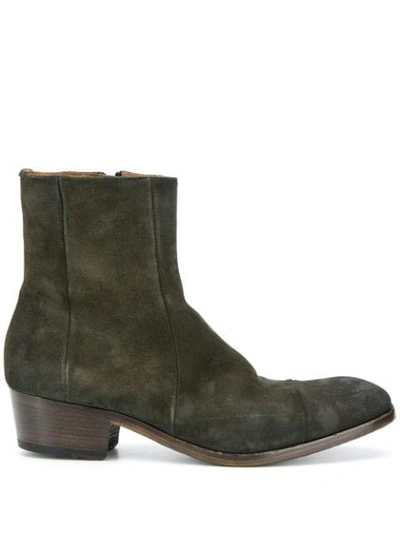 Shop Silvano Sassetti Suede Ankle Boots In Green