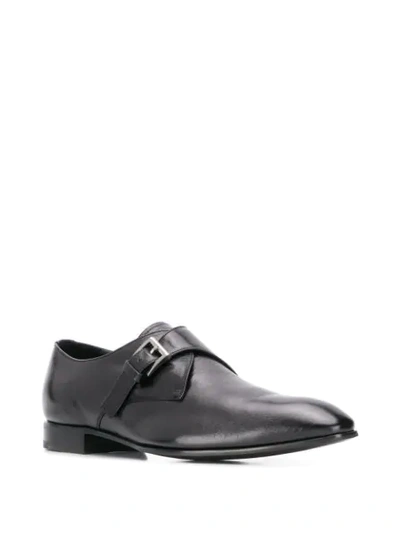 Shop Prada Distressed Effect Monk Shoes In F0002  Nero