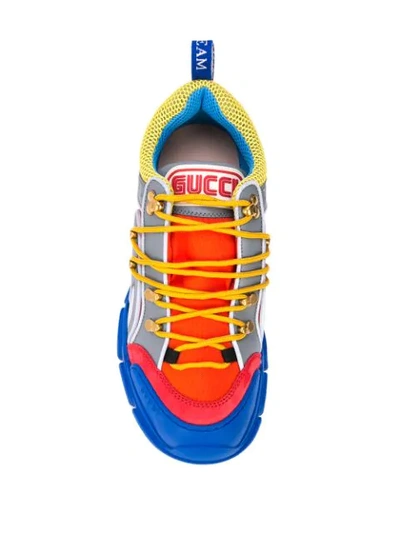Shop Gucci Flashtrek Sneakers In Red ,blue