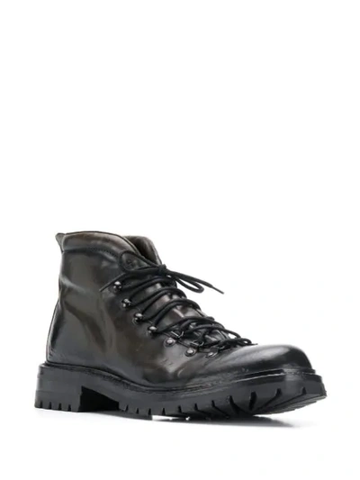 Shop Officine Creative Lace Up Ankle Boots In Black