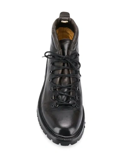 Shop Officine Creative Lace Up Ankle Boots In Black