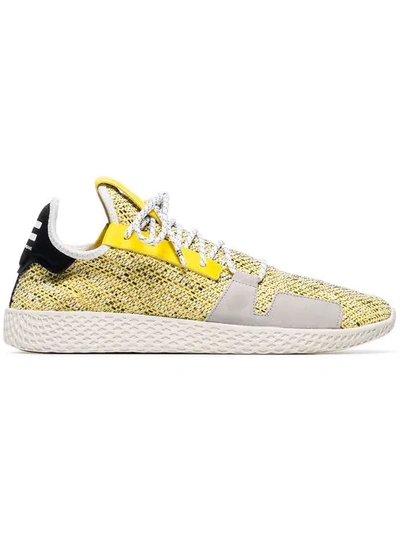 Adidas By Pharrell Adidas Pharrell Williams Yellow, White And Grey X Pharrell Williams Solarhu V2 Tennis Sneakers In Nude/neutrals | ModeSens