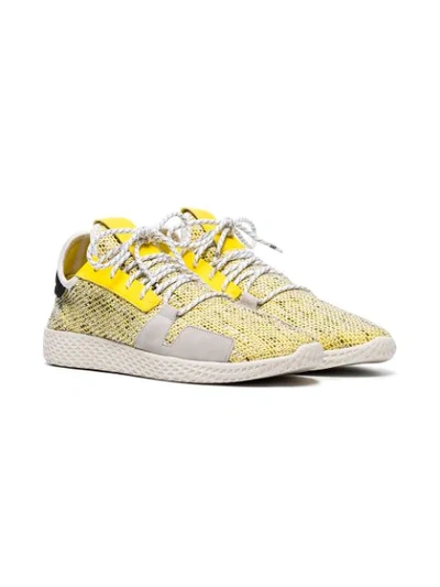 Adidas By Pharrell Adidas Pharrell Williams Yellow, White And Grey X Pharrell Williams Solarhu V2 Tennis Sneakers In Nude/neutrals | ModeSens