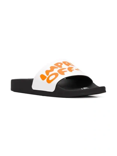 Shop Off-white 'impressionism' Sliders In 0119 White/orange