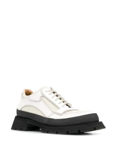 Shop Jil Sander Chunky Lace-up Shoes In White