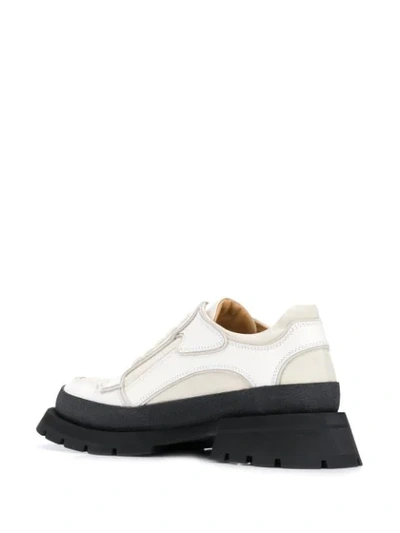 Shop Jil Sander Chunky Lace-up Shoes In White