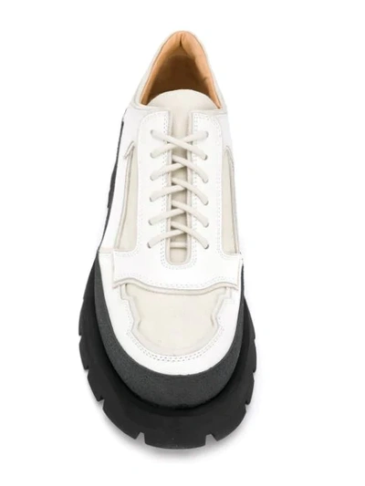 Shop Jil Sander Chunky Lace-up Shoes In White