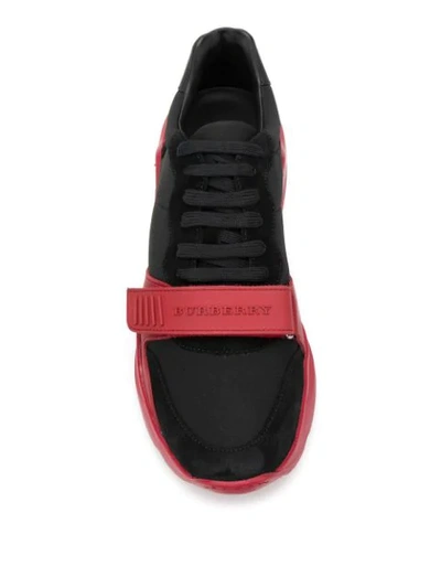 Shop Burberry Low Top Sneakers In Black