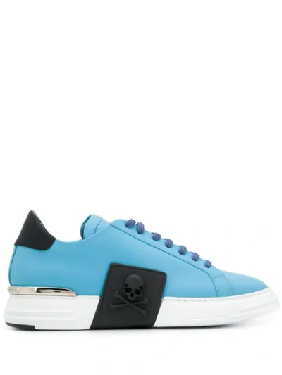 Shop Philipp Plein Lo-top Original Sneakers In Blue