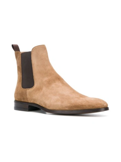 Shop Barbanera Elasticated Side Panel Boots In Brown