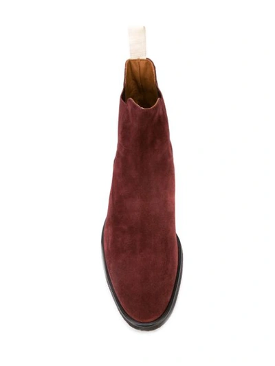 Shop Common Projects Chelsea Boots - Red