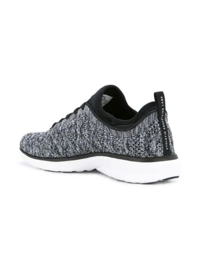 Shop Apl Athletic Propulsion Labs Mélange Lace-up Sneakers In Black