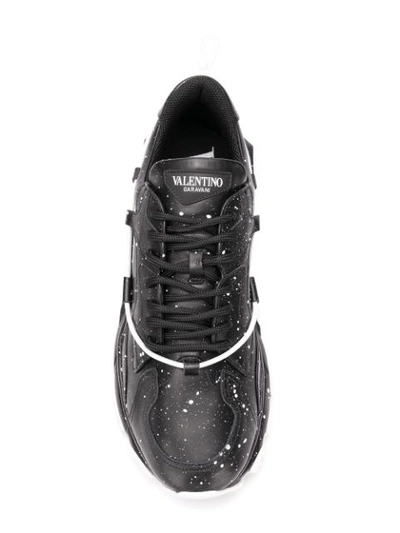 Shop Valentino Garavani Paint Splat Sneakers In Black