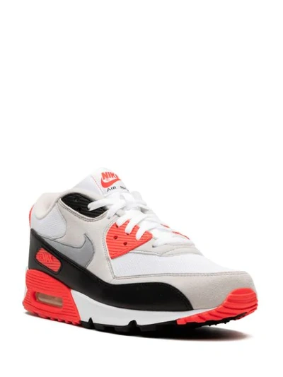 Shop Nike Air Max 90 Panelled Sneakers In Grey