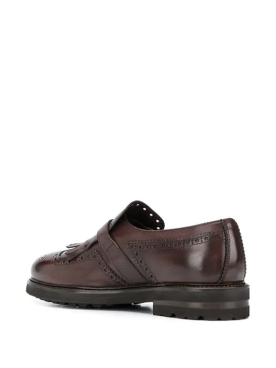 Shop Henderson Baracco Monk Strap Tassel Shoes In Brown