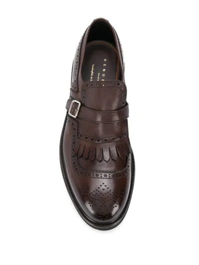 Shop Henderson Baracco Monk Strap Tassel Shoes In Brown