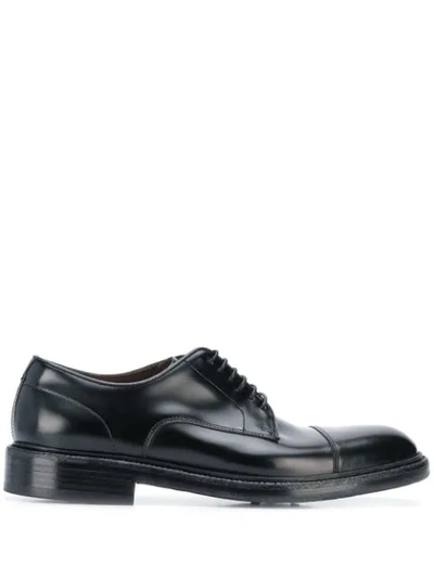 Shop Green George Derby Shoes In Black
