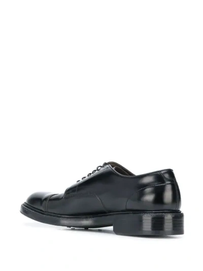 Shop Green George Derby Shoes In Black