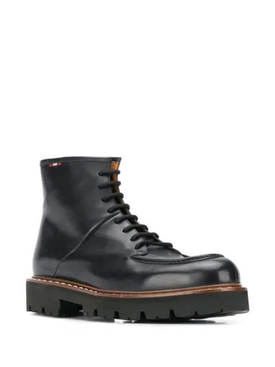 Shop Bally Chunky Heel Boots In Black