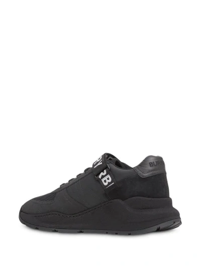 Shop Burberry Sneakers Mit Netzeinsatz In Black