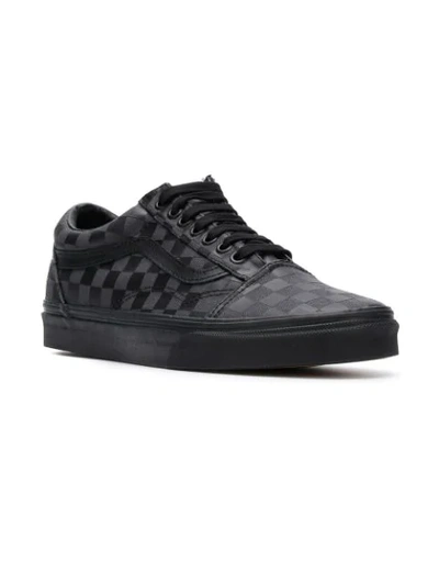 Shop Vans Check Lace-up Sneakers - Black