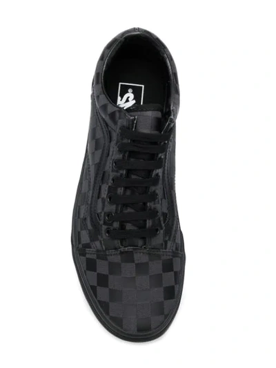 Shop Vans Check Lace-up Sneakers - Black