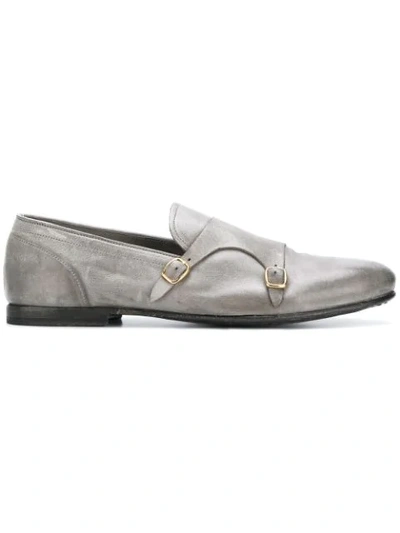 Shop Leqarant Classic Monk Shoes In Grey