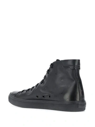 Shop Saint Laurent Bedford Star Fun Embossed Sneakers In Black