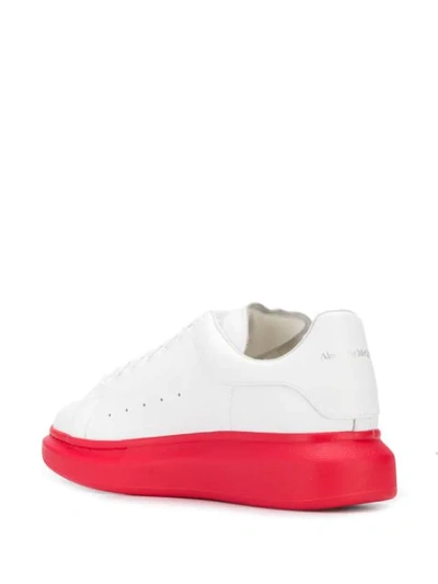 Shop Alexander Mcqueen Contrast Platform Low Sneakers In White