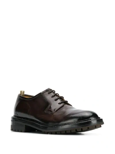 Shop Officine Creative Lace Up Derby Shoes In Brown