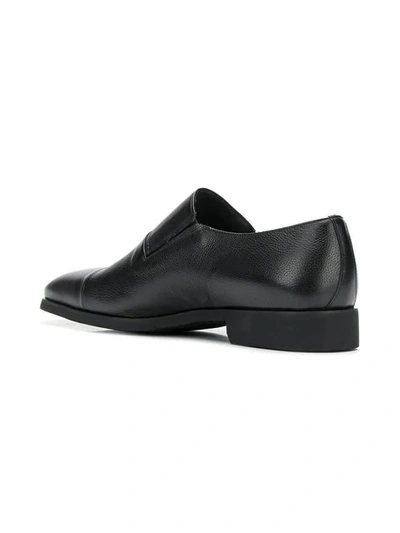 Shop Moreschi Almond Toe Loafers In Black