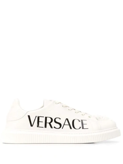 Shop Versace Medusa Head Low-top Sneakers In White