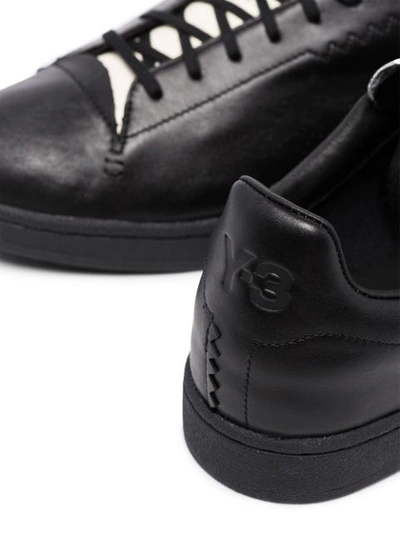 Shop Y-3 Yohji Court Sneakers In Black