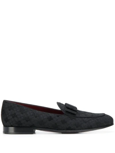 Shop Dolce & Gabbana Vivaldi Textured Loafers In Black