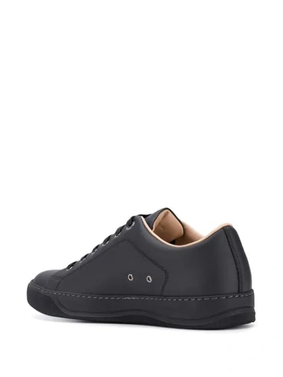 Shop Lanvin Lace-up Sneakers In Black