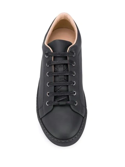 Shop Lanvin Lace-up Sneakers In Black