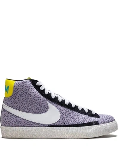 Shop Nike Blazer Mid Premium Sneakers In Purple
