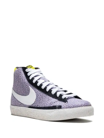 Shop Nike Blazer Mid Premium Sneakers In Purple