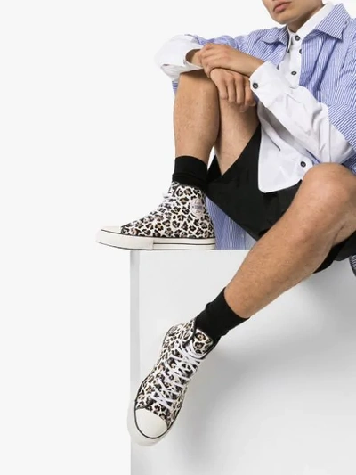 Converse Chuck Taylor 70 Lucky Star Leopard-print High-top Sneakers In White