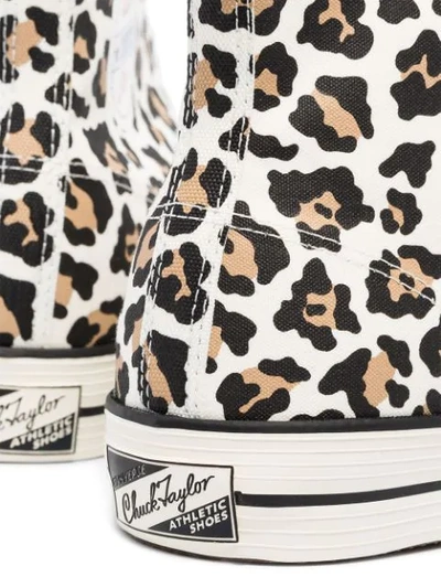 Converse Chuck Taylor 70 Lucky Star Leopard-print High-top Sneakers In White