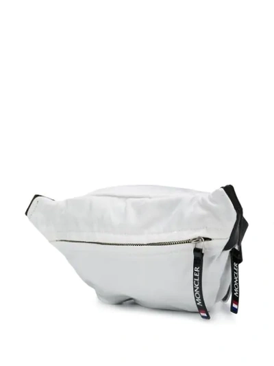 Shop Moncler Logo Patch Belt Bag In White