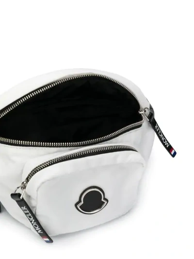 Shop Moncler Logo Patch Belt Bag In White