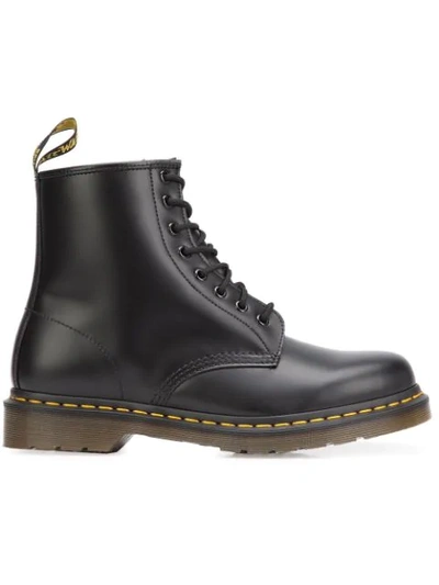 Shop Dr. Martens' Chunky Heel Lace-up Boots In Black