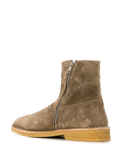 Shop Isabel Marant Zipped Ankle Boots In Neutrals