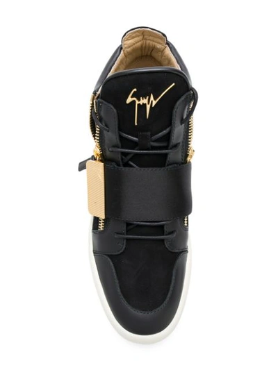 Shop Giuseppe Zanotti Design Kriss Hi-top Sneakers - Black