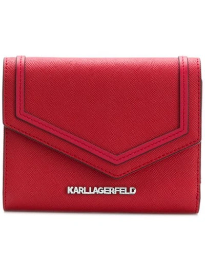 Shop Karl Lagerfeld Leather Purse - Red