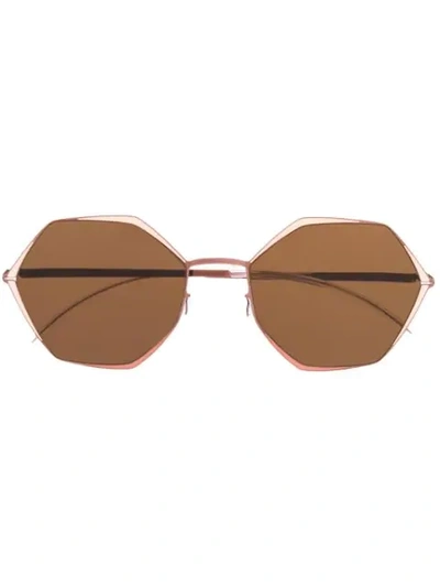 Shop Mykita Alessia Sunglasses In Brown